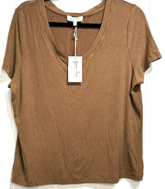 Grace & Lace Ribbed T-Shirt