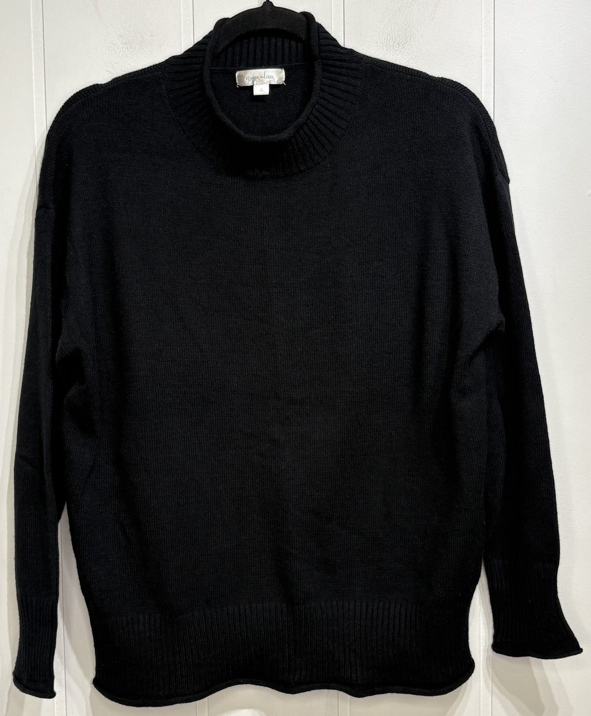 Grace & Lace Mock-neck Sweater
