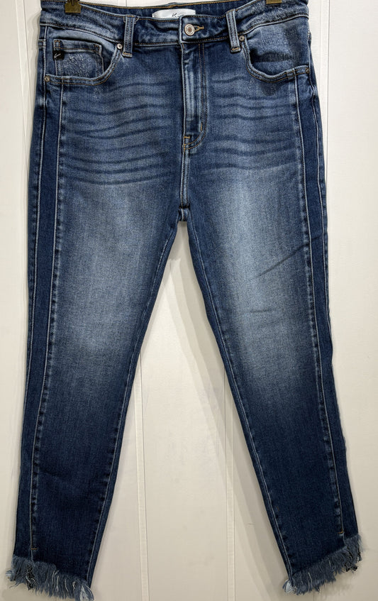 KanCan Frayed Ankle Denim Jeans