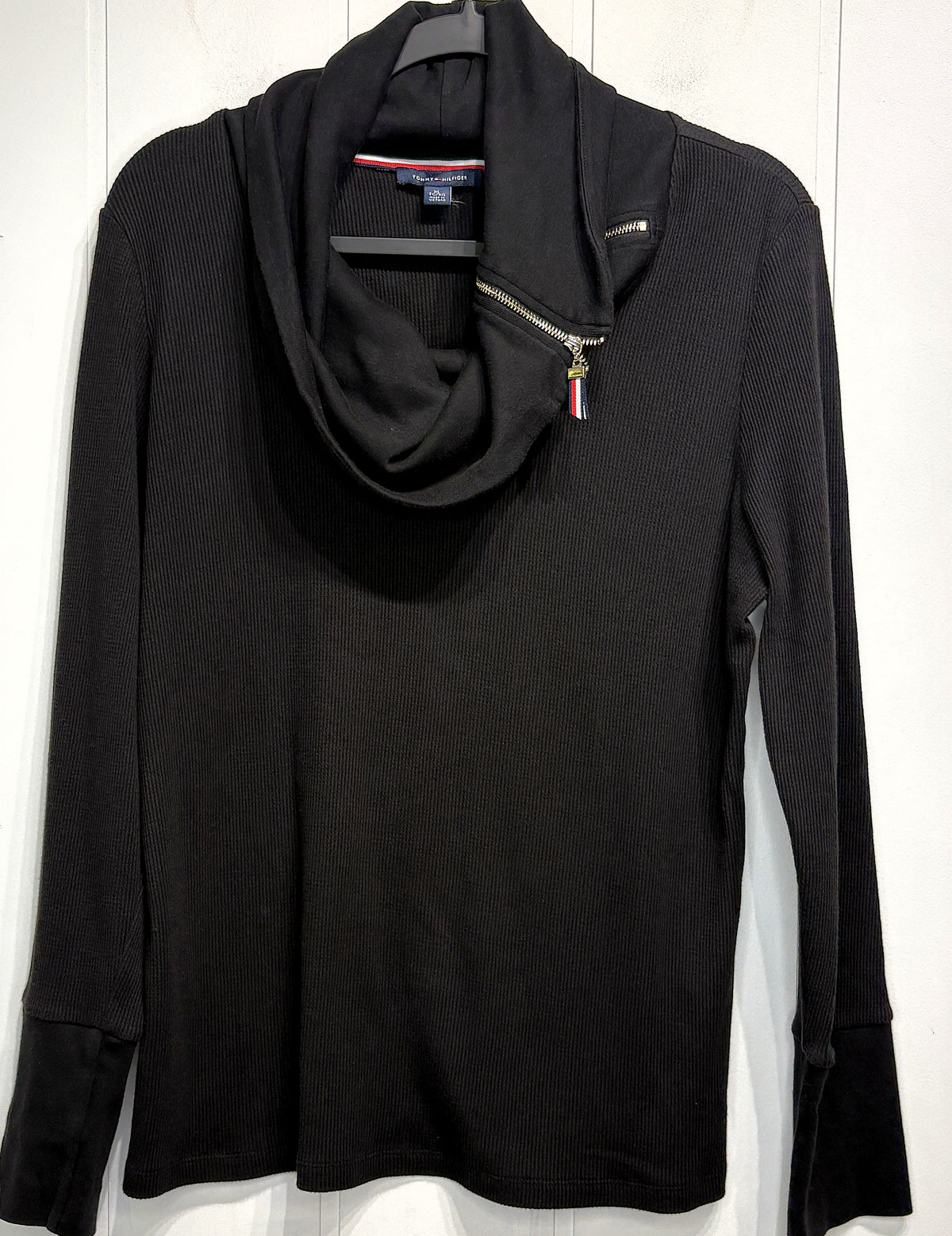 Tommy Hilfiger Top w/Zipper Cowl Neck