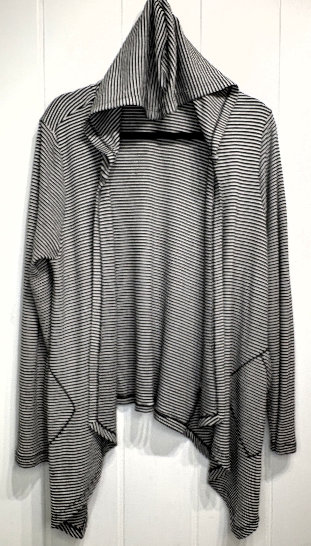 Philosophy Striped Hooded Cardigan