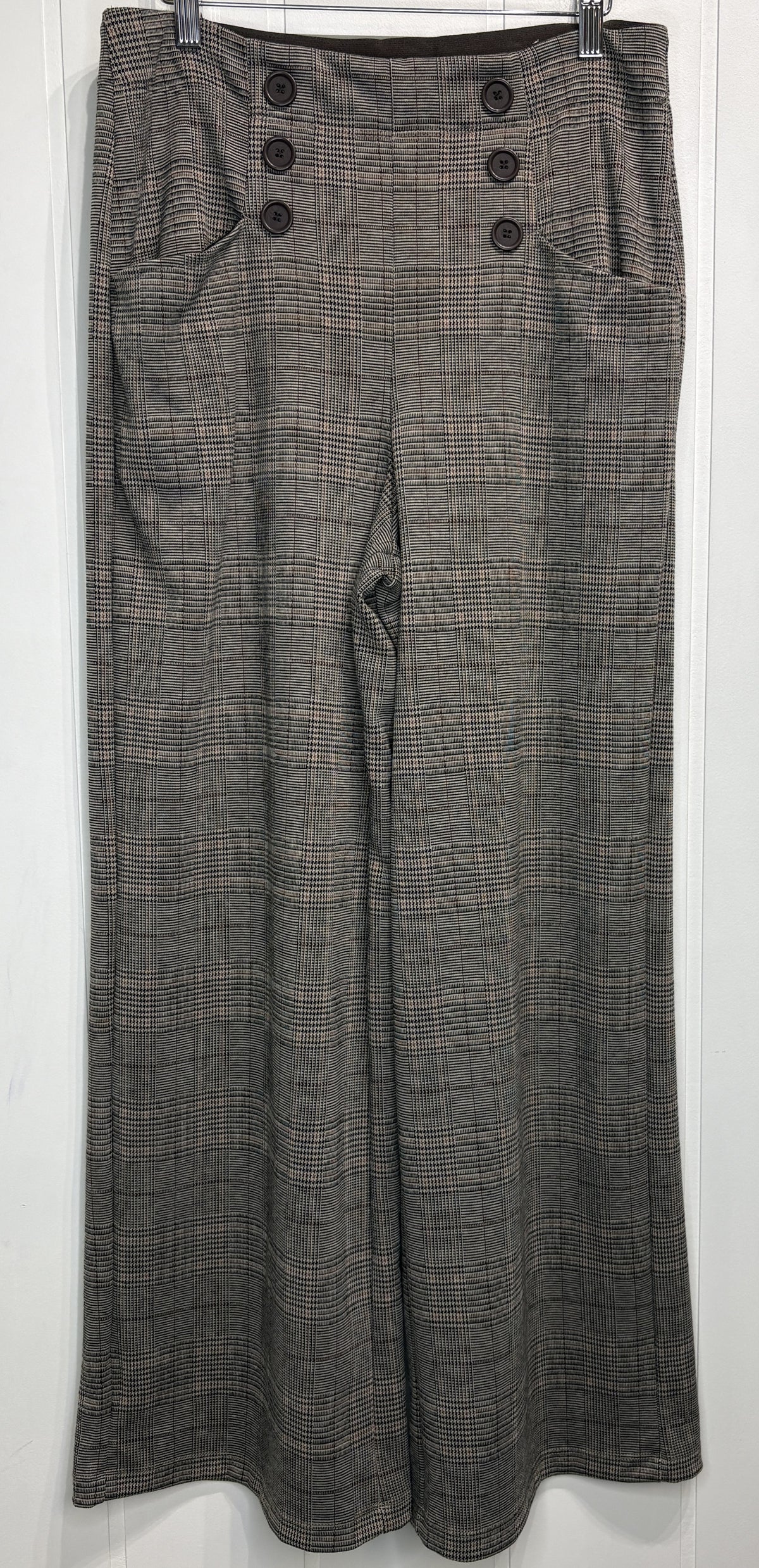Max Studio Wide Leg Plaid Pants