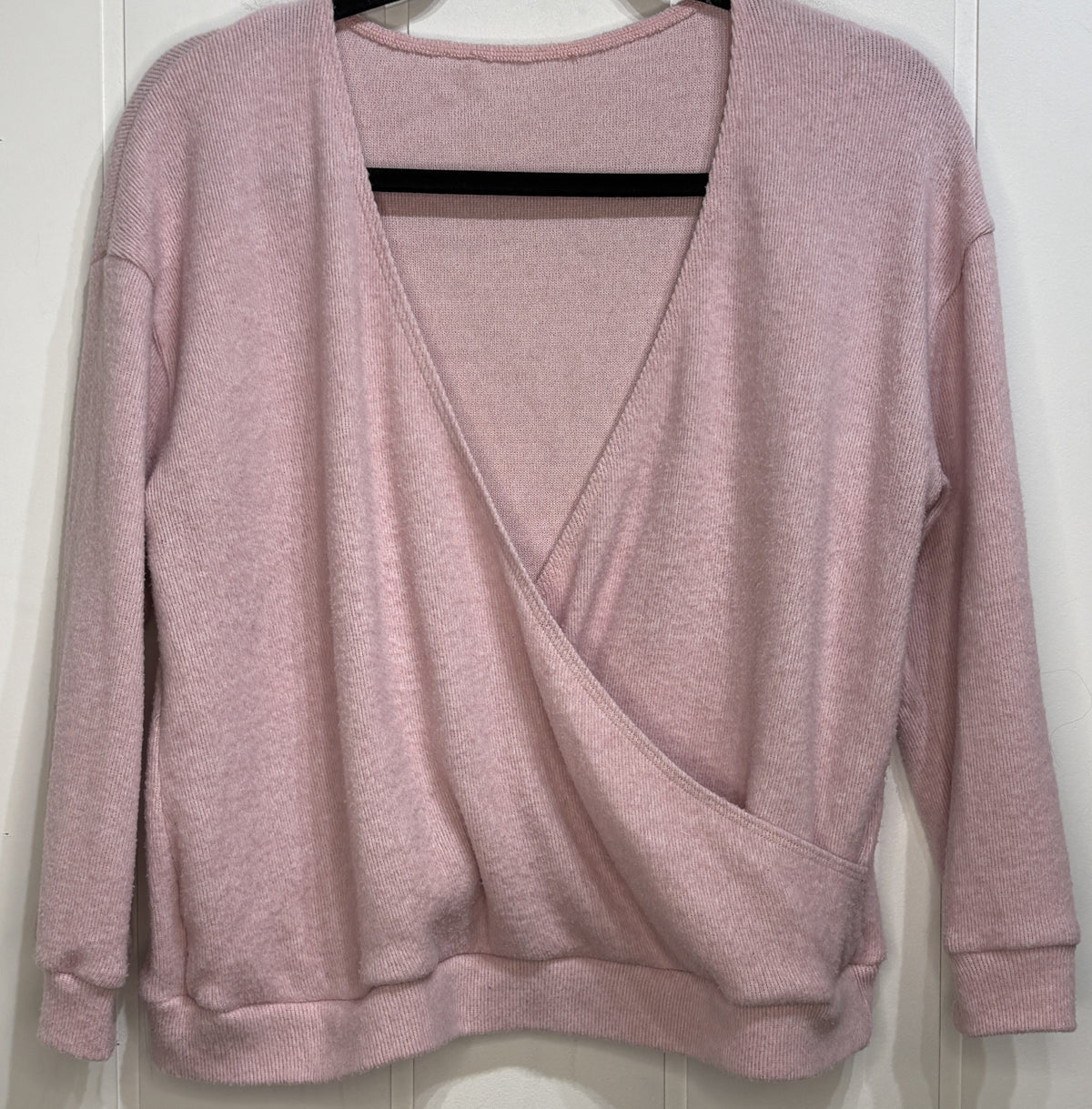 Front-Wrap LS Sweater Top