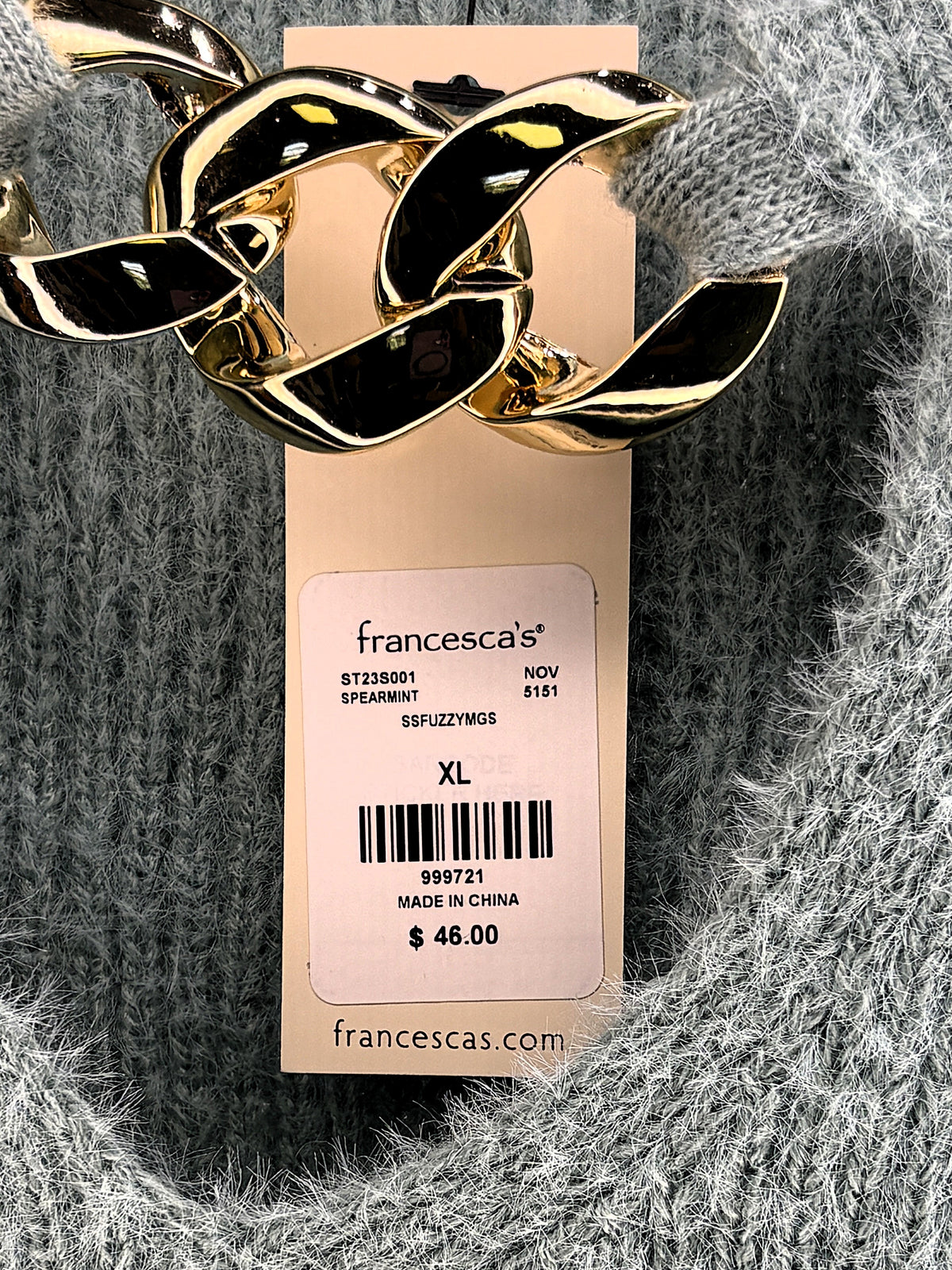 Cropped SS Sweater w/Keyhole Neckline