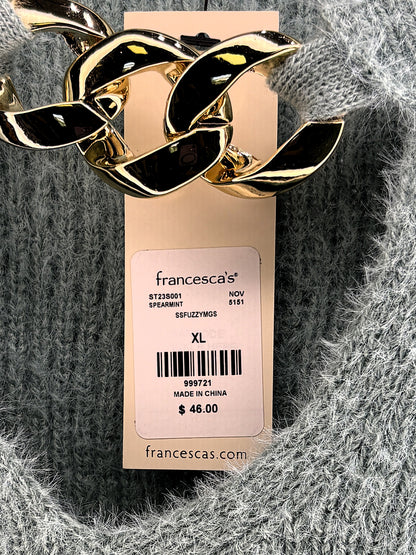 Cropped SS Sweater w/Keyhole Neckline