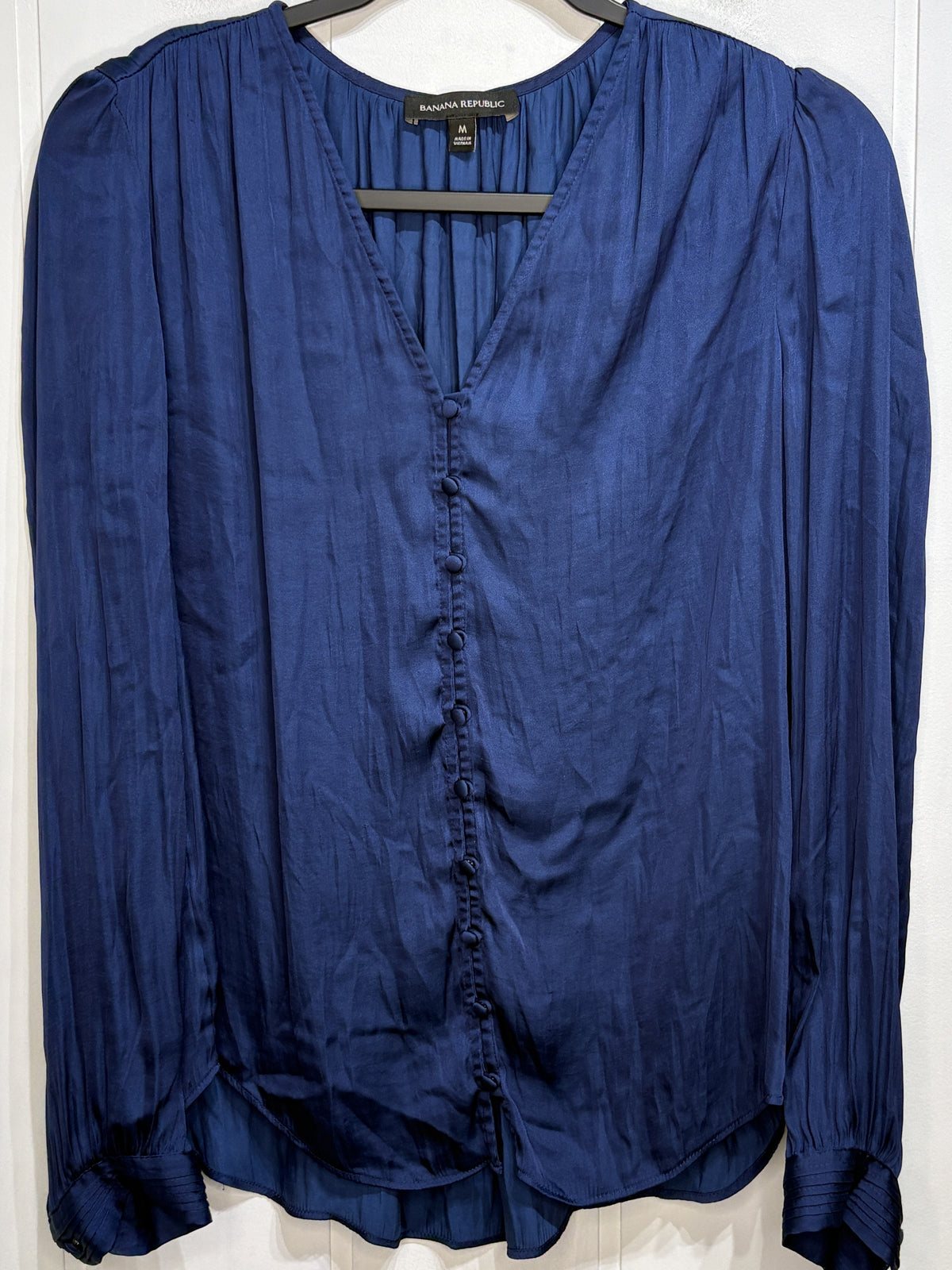 Banana Republic Pleated Button Blouse