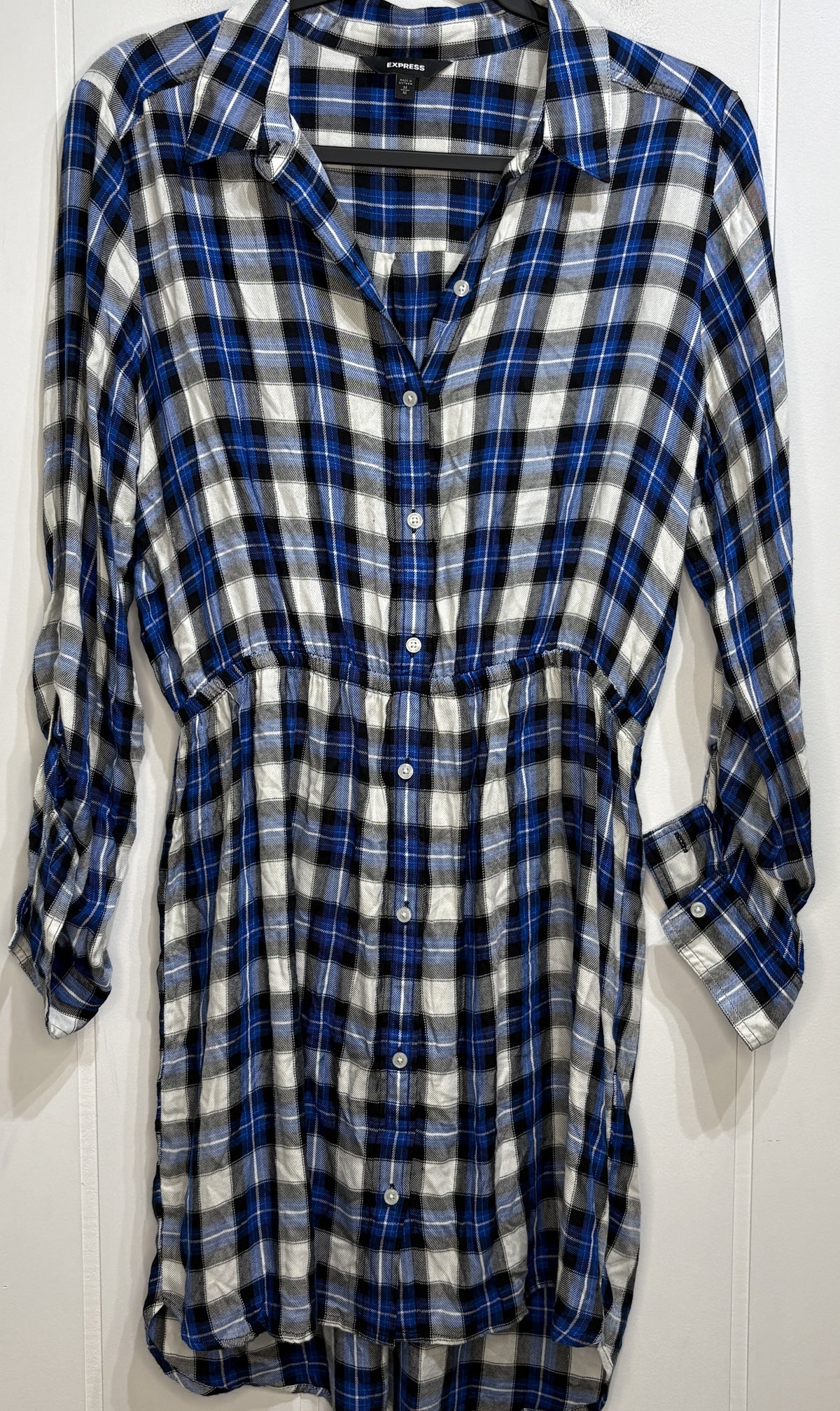 Express Plaid Shirt Dress
