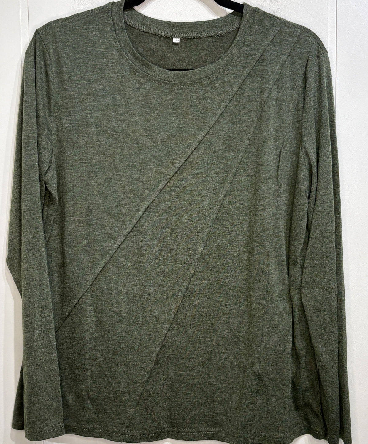 Knit Top w/Diagonal Seam Details
