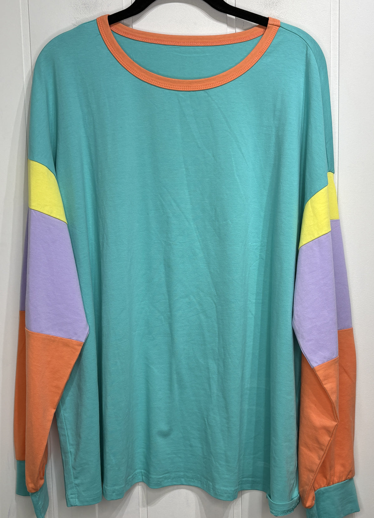 Knit LS Color-block Shirt