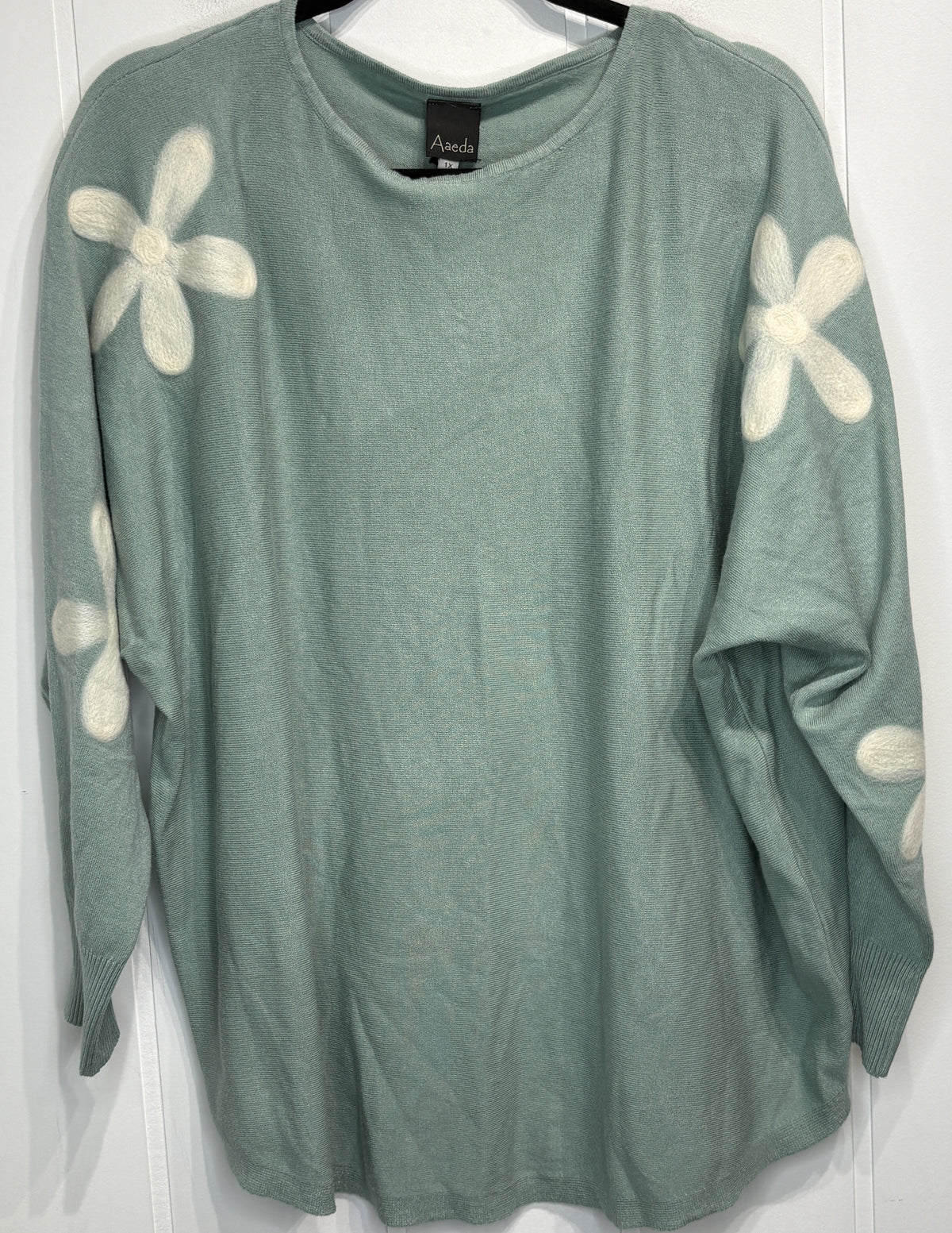 Aaeda Fuzzy Flwr Patchwork Sweater