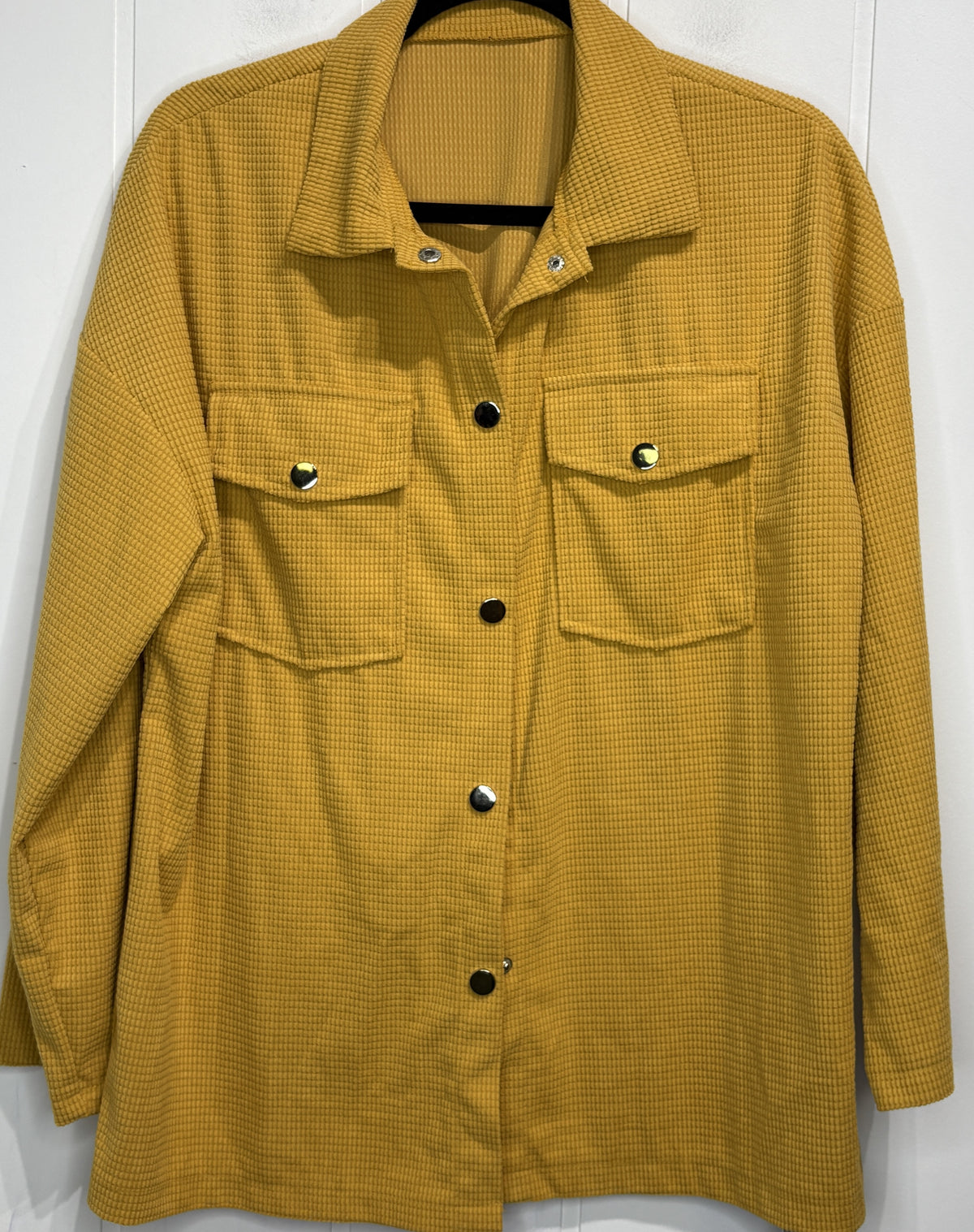 Emery Rose Textured Button Shacket