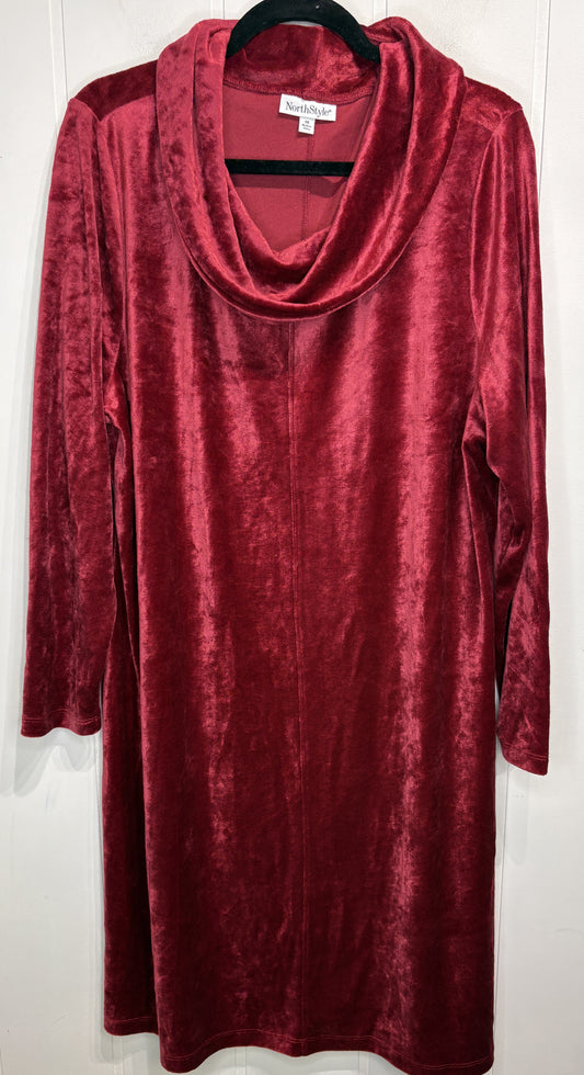 NorthStyle Swoop Neck Velvet Dress