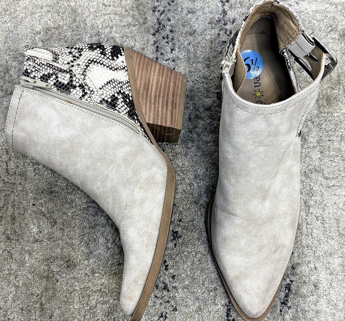 Seven Dials Snakeskin Ankle Boots
