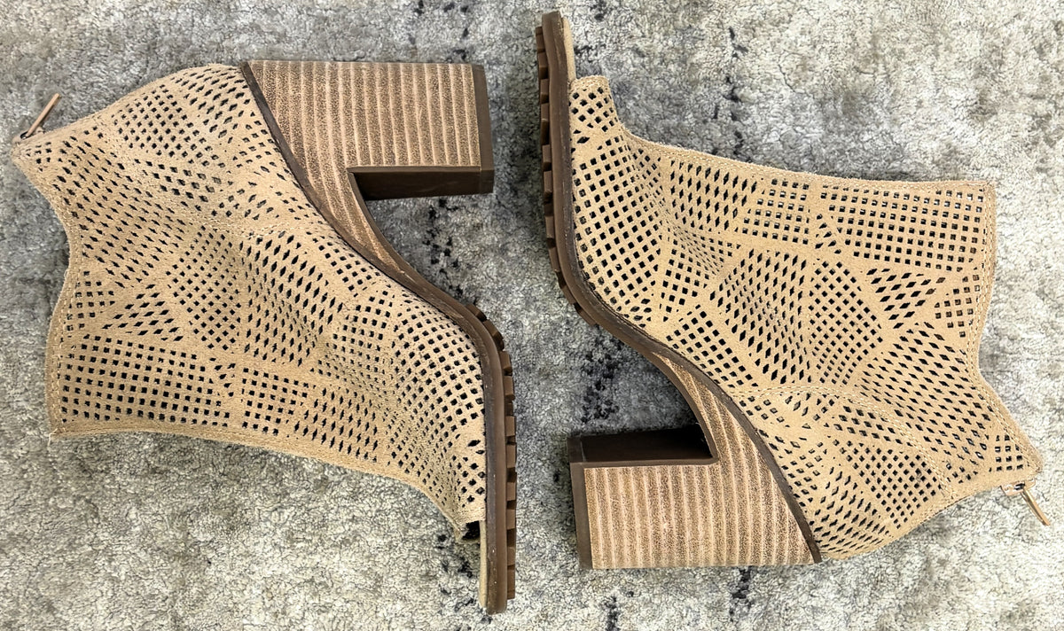 Lucky Brand Suede Cutout Booties