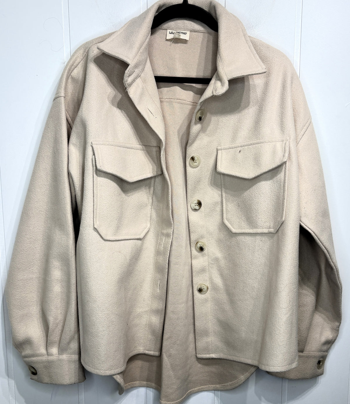 LaLa Factory Button Shacket