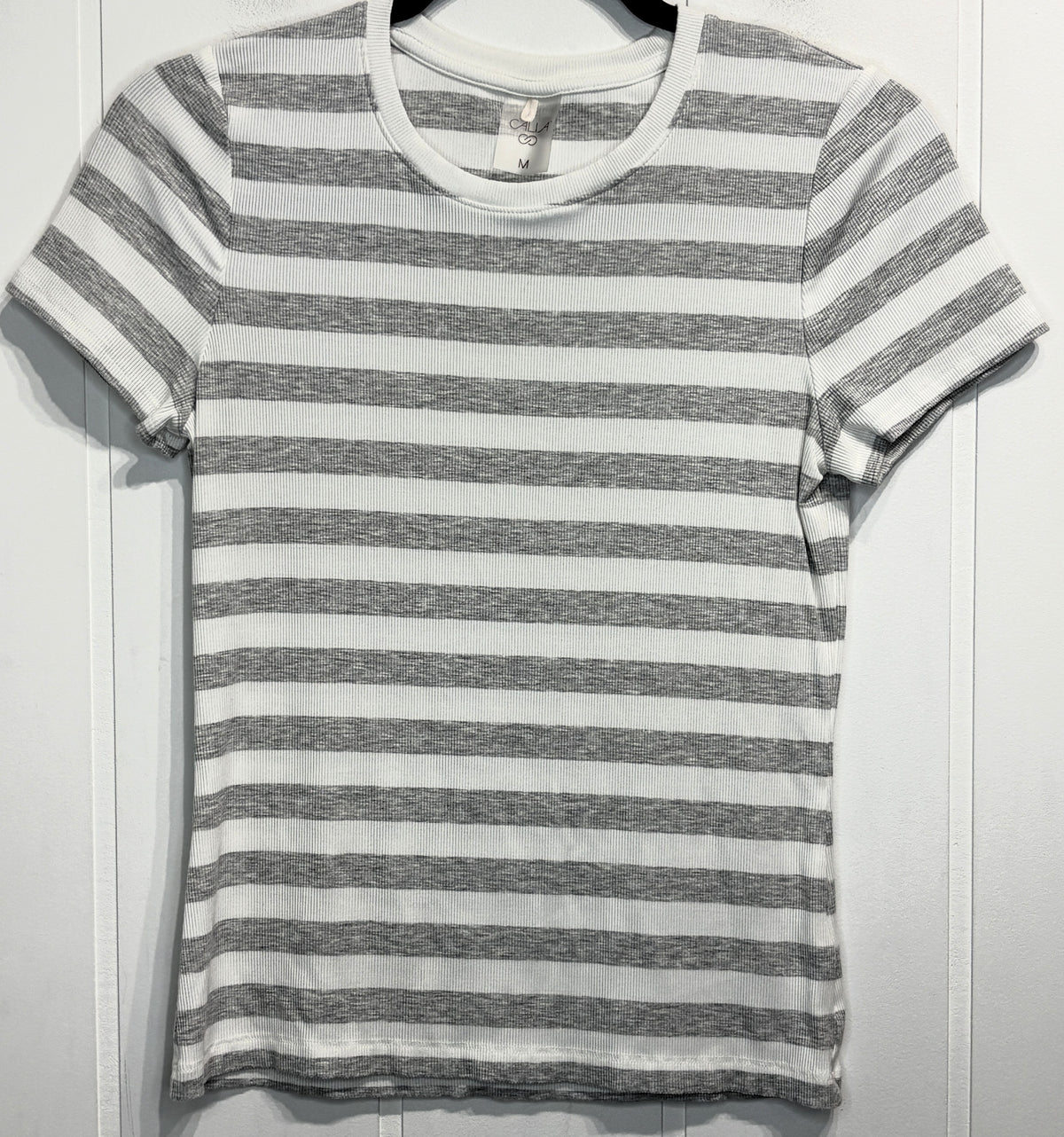Calia Ribbed Striped T-Shirt