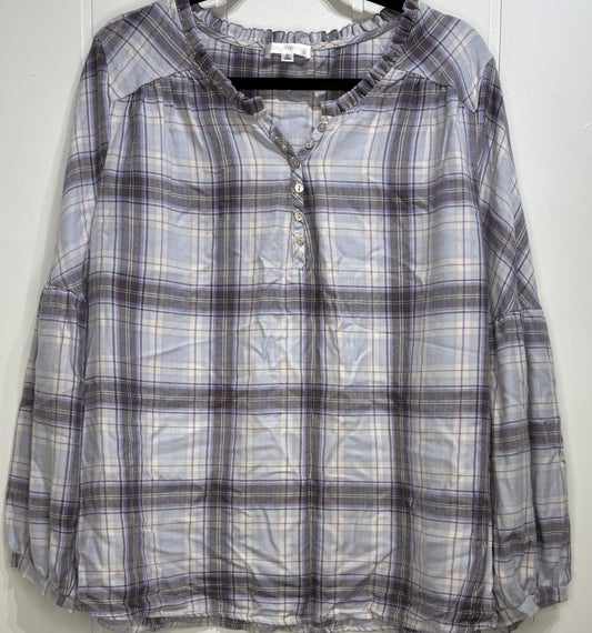 Daily Thread Plaid Top w/Buttons