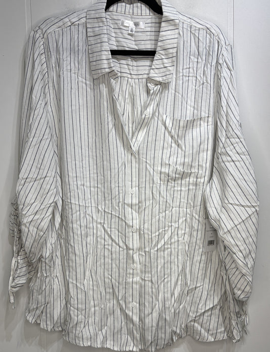 Daily Thread Striped Button Blouse