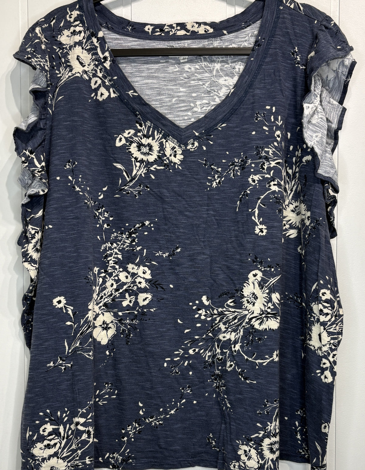 Maurices Floral Ruffle Sleeve Top