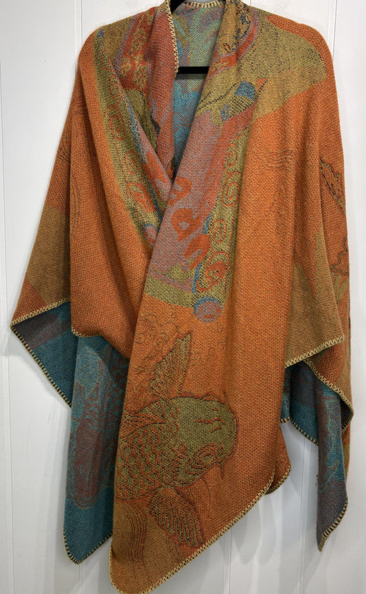 Reversible Poncho/Shawl Wrap