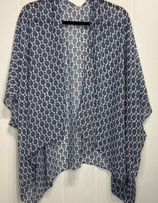 Open-front Geo. Print Kimono