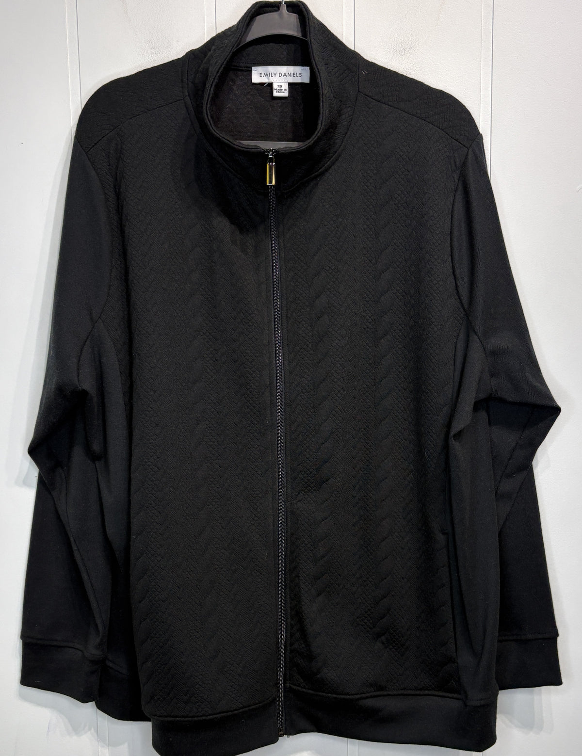 Emily Daniels Cable Knit Full Zip Jacket