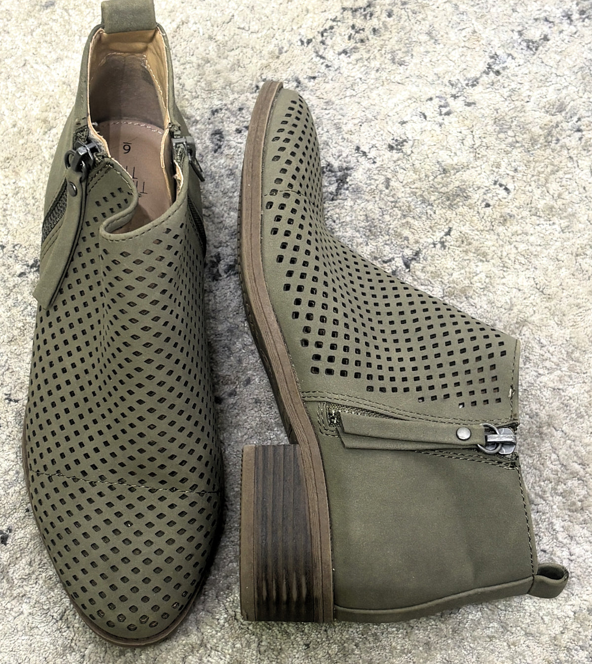 Time and Tru Cutout Detail Booties