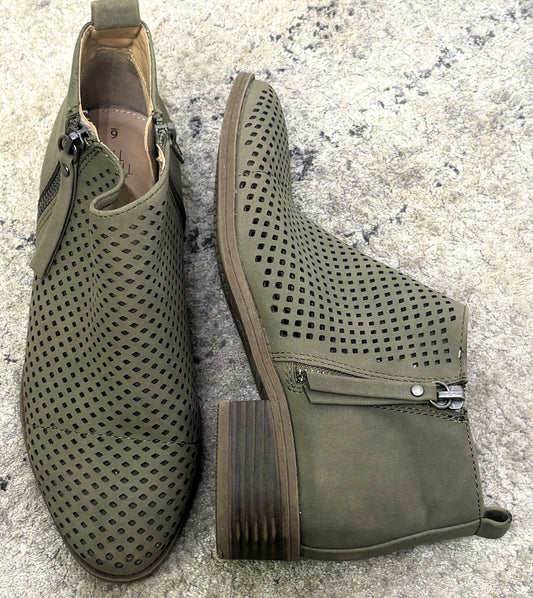 Time and Tru Cutout Detail Booties