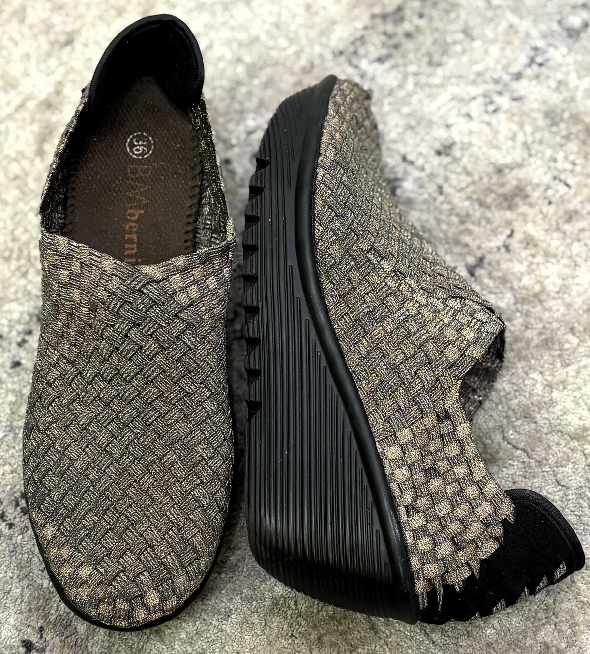 Bernie Mev Woven Wedge Shoes