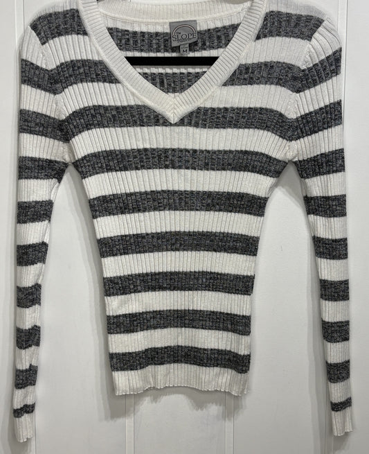 The Slope Striped Ribbed Sweater