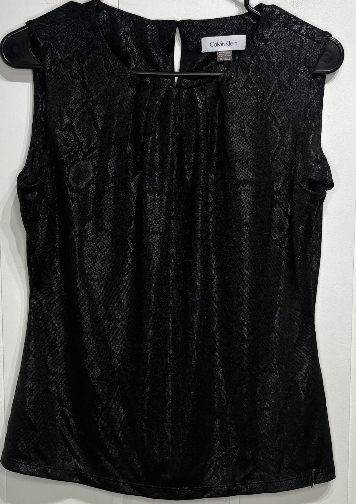 Calvin Klein Sleeveless Snake Blouse