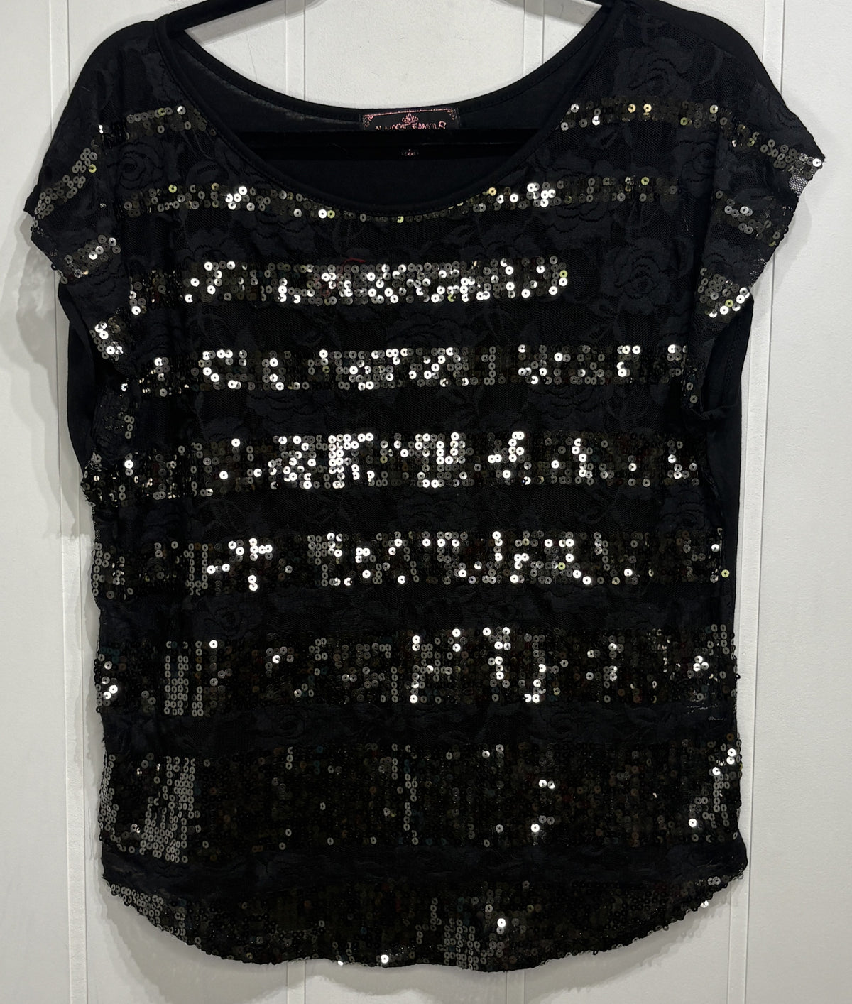 Almost Famous Sequin Stripe Top