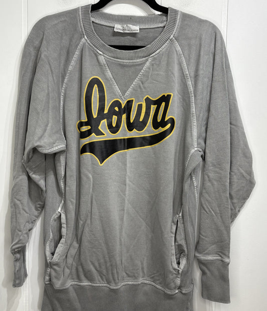 Zenana Iowa Logo Pullover Sweater