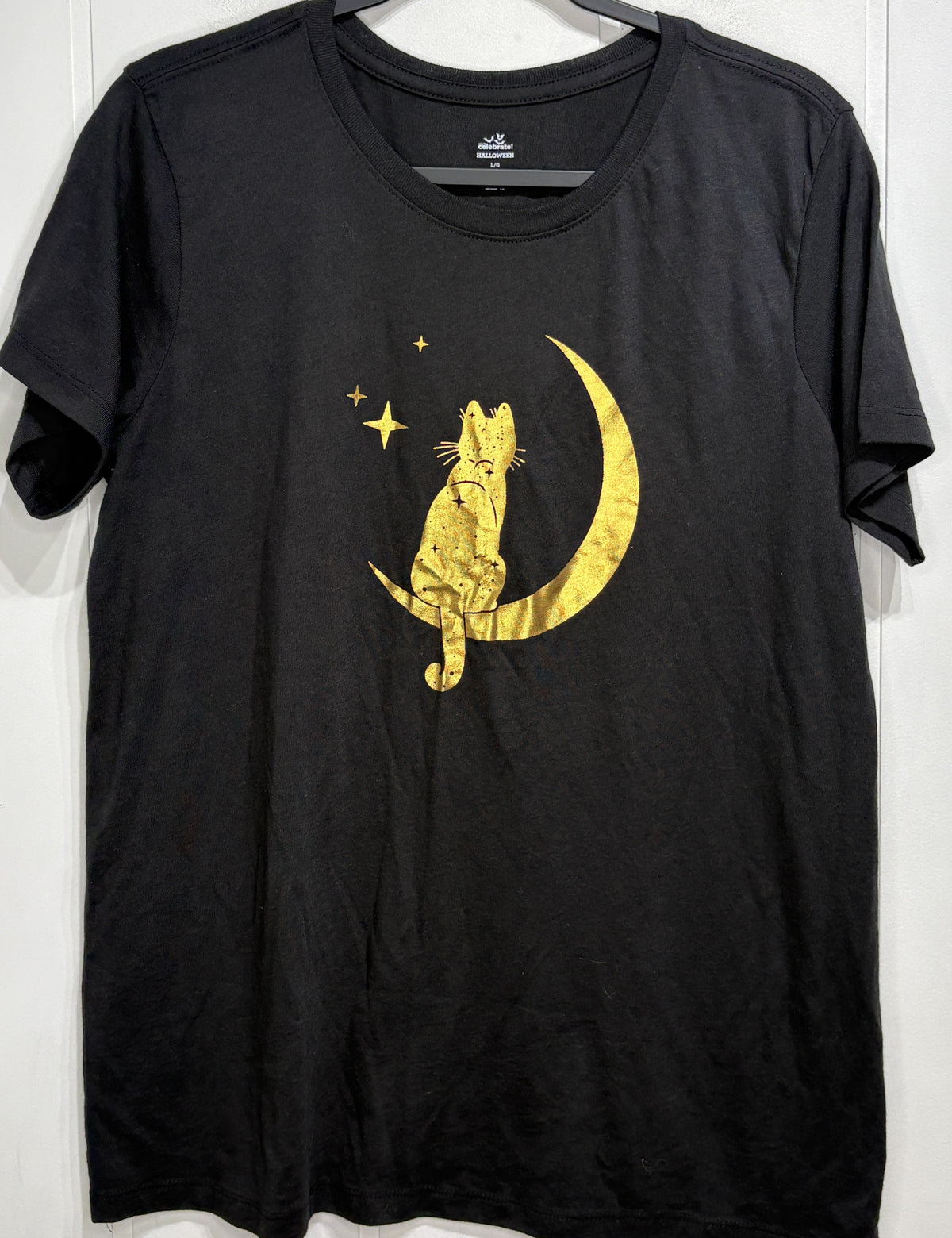 Celebrate Halloween Cat/Moon Tee