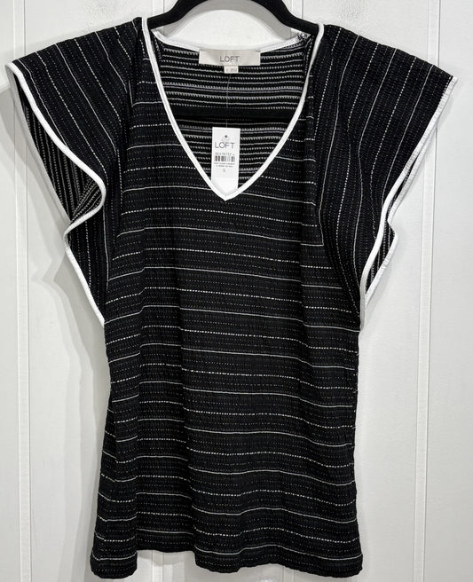 Loft Textured Wing Sleeve Top