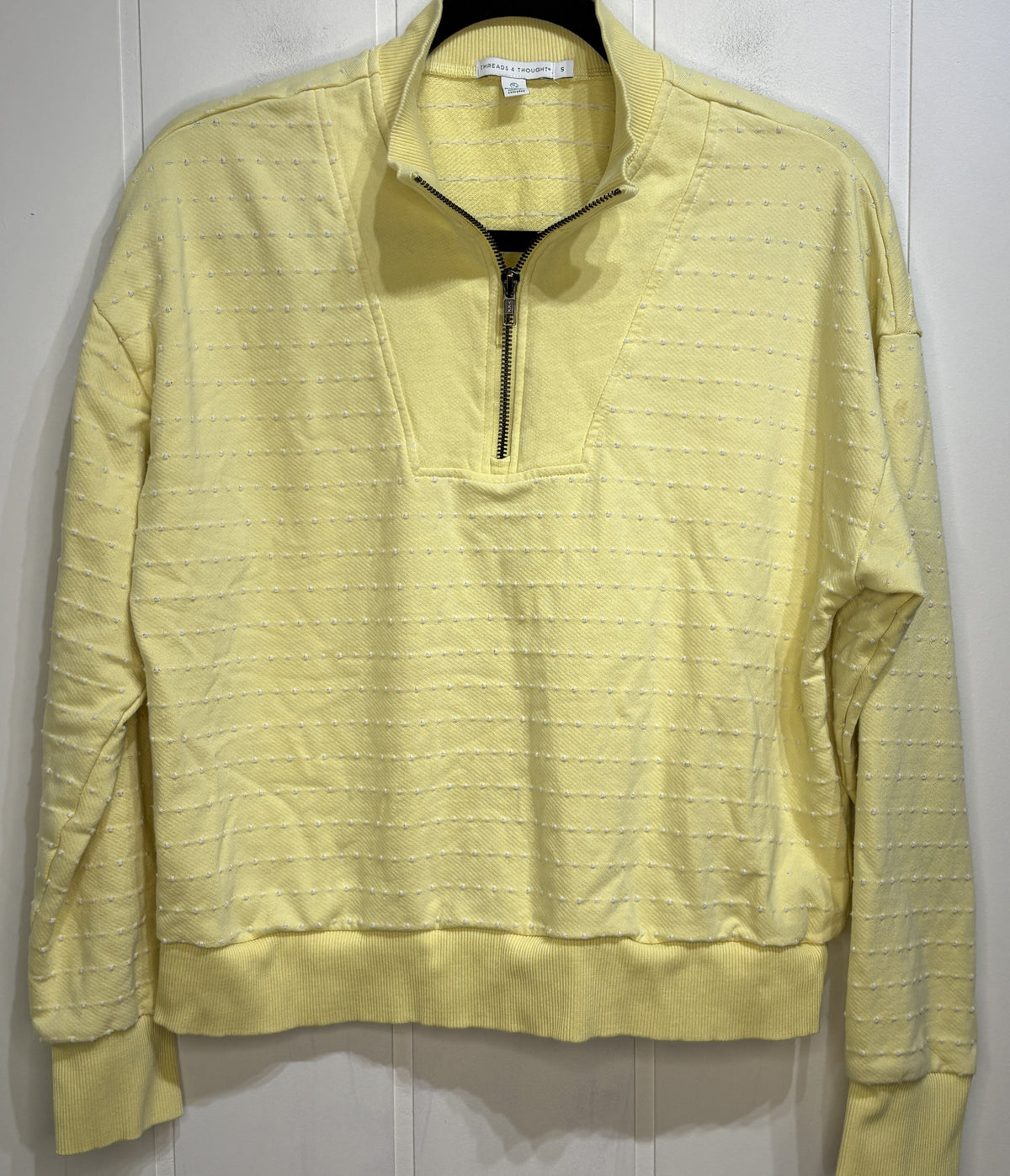 Threads 4 Thought Dotted Zip Sweater