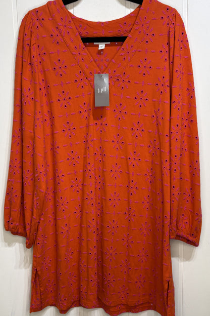 J.Jill Embroidered Tunic Blouse