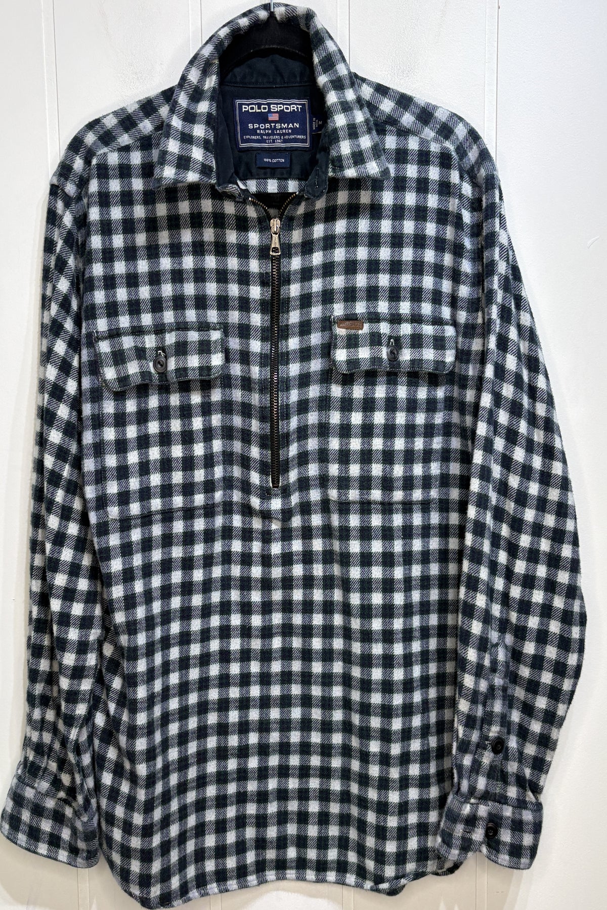 Vintage Polo Sport Half-zip Shacket