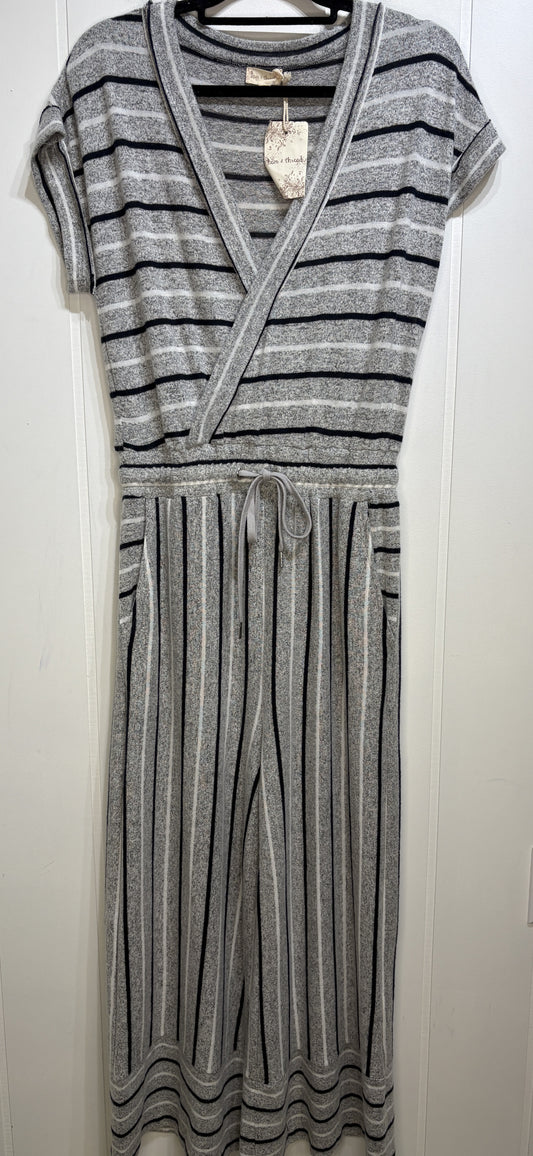 Hem&Thread Soft Striped Jumpsuit