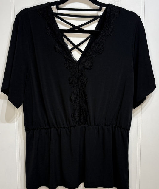 Maurices Lace Crisscross Back Blouse