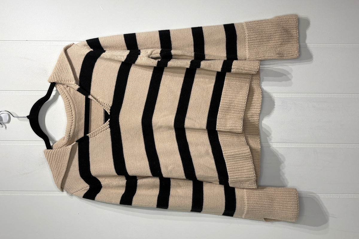 V Neck Collared Sweater