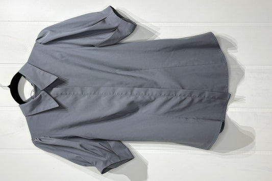 Puff Sleeve Collared Button Down