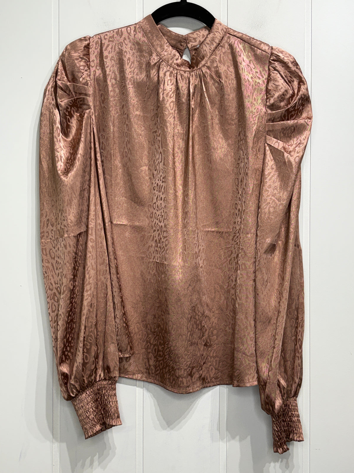 Satin Animal Print Long Sleeve