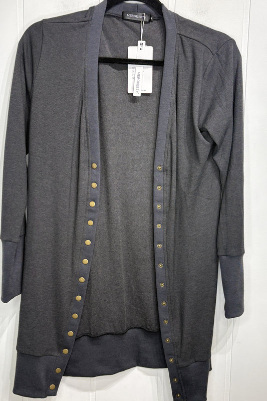 Merokeety Snap Button Cardigan