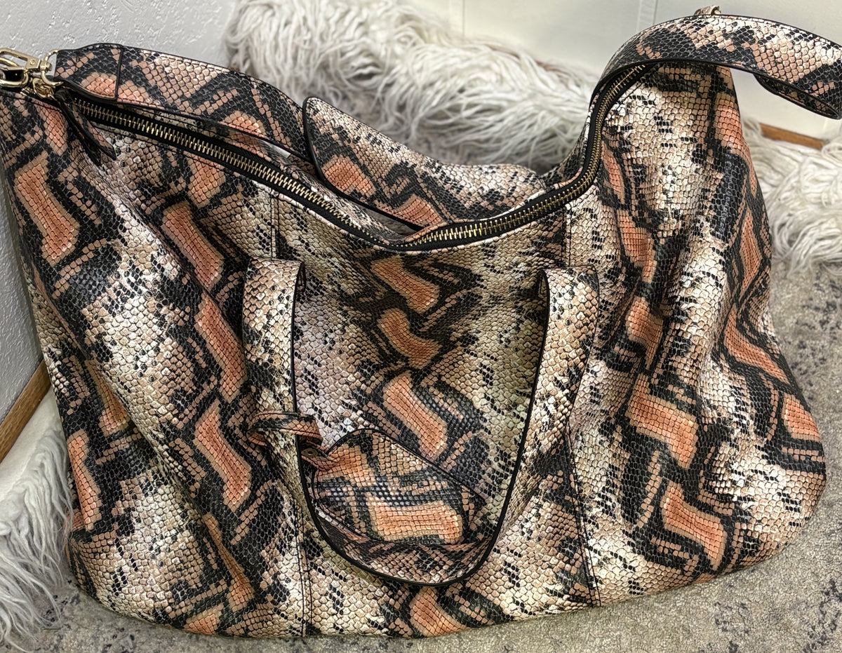 Just Fab Large Snakeskin Tote Bag