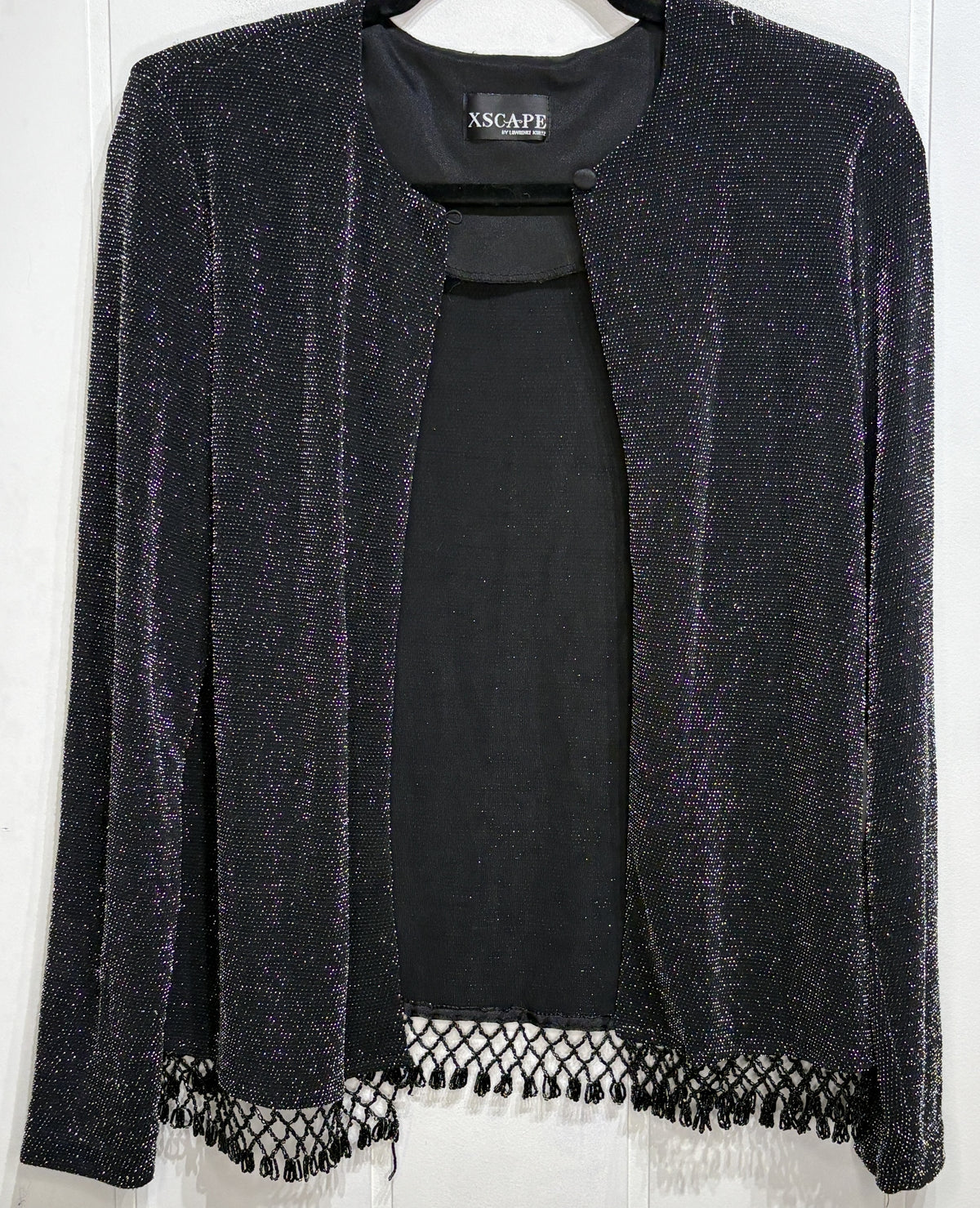 XScape Shimmer Beaded Cardigan Jacket