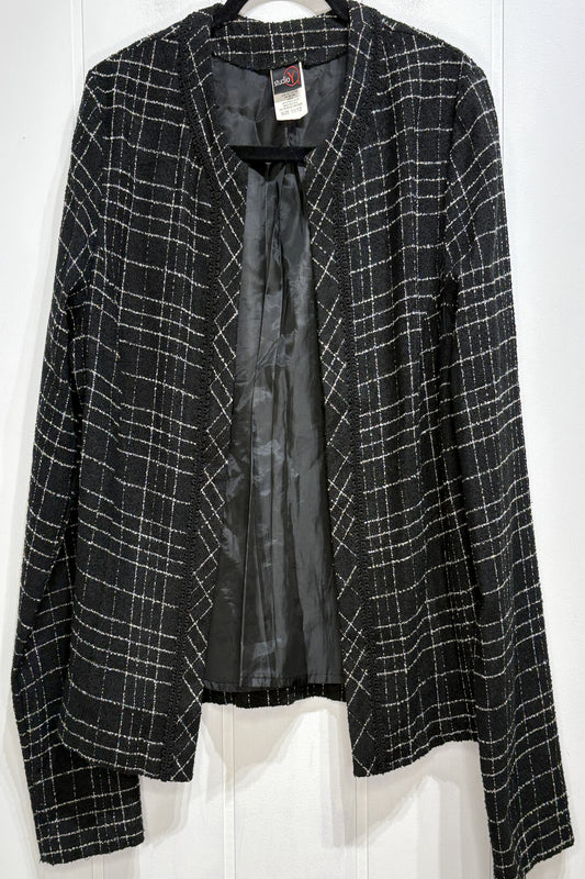 Studio Y Grid-Print Blazer Jacket