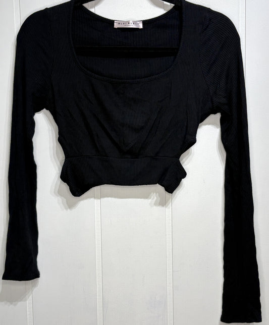 Blue Blush Crop w/Cut-out Sides