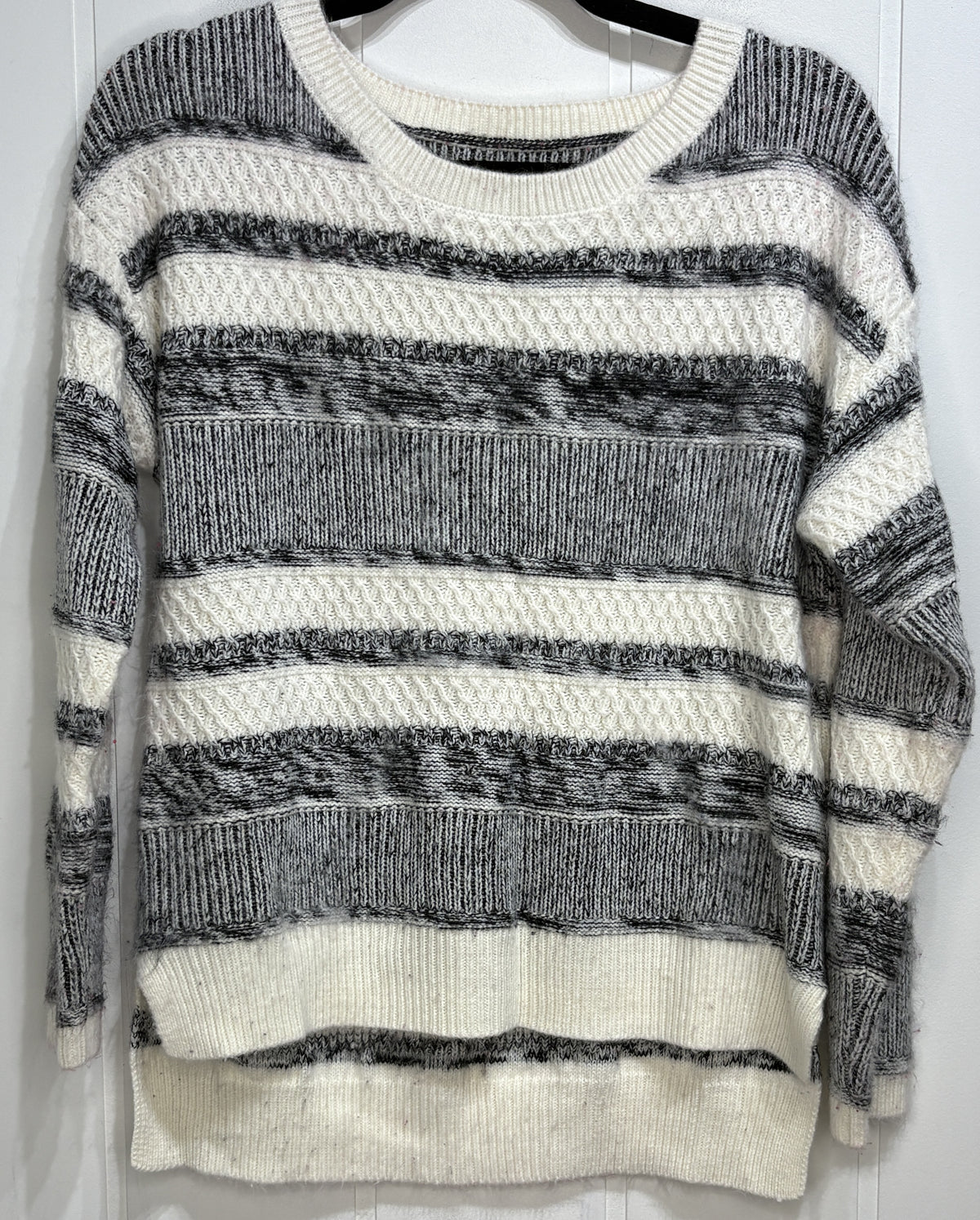 Stripe Colorblock Textured Sweater