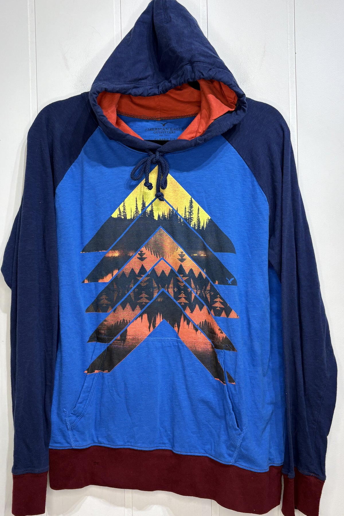Men's AEO Mountain Print Hoodie